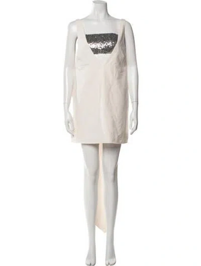 Pre-owned Staud Bow Accents Dress Set In Neutral