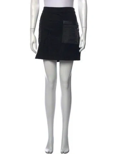 Pre-owned Staud Bow Accents Mini Skirt In Black