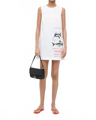Staud Brea Dress In Of The Pacific In White