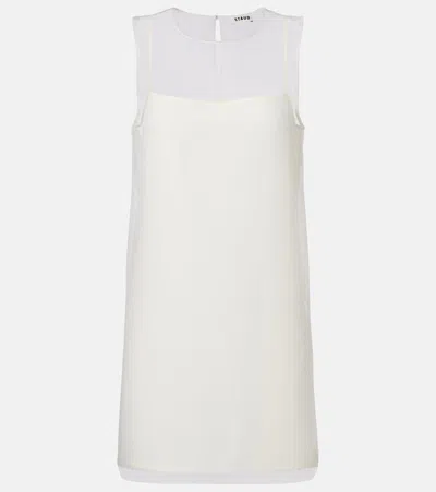 Staud Brea Layered Shift Dress In Neutral