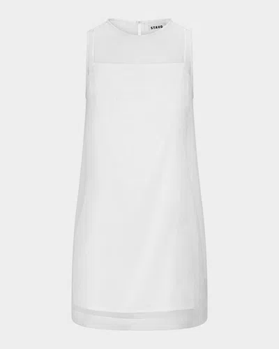 Staud Brea Mini Dress In White