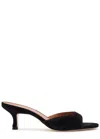 Staud Brigitte 60 Brushed Suede Mules In Black