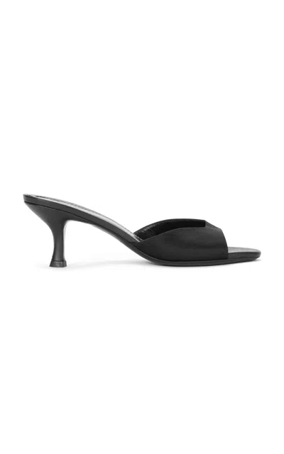 Staud Brigitte Satin Mules In Black