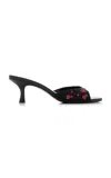 Staud Brigitte Sequined Mules In Pop Poppy