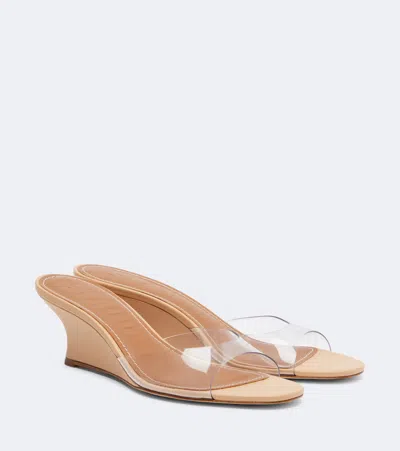 Staud Brigitte Wedge Mules In Sand