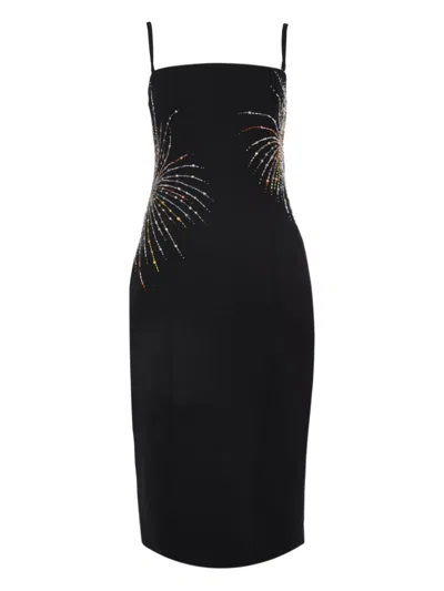 STAUD BRITNEY EMBELLISHED-DETAIL MIDI DRESS