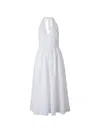 Staud Broderie-anglaise Halterneck Dress In White