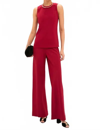 Staud Bronte Sleeveless Top In Pomegranate In Red