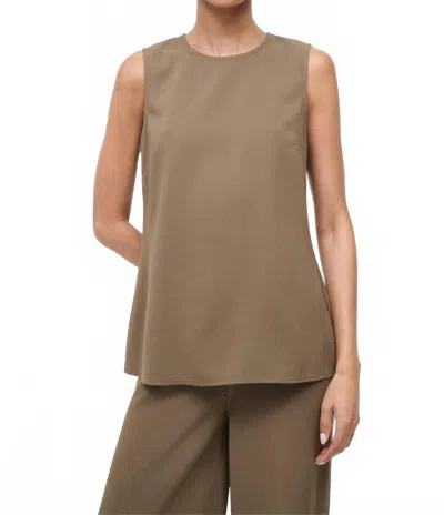 Staud Bronte Sleeveless Top In Truffle In Multi
