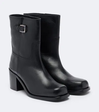 Staud Buckle-detail Block-heel Boots In Black