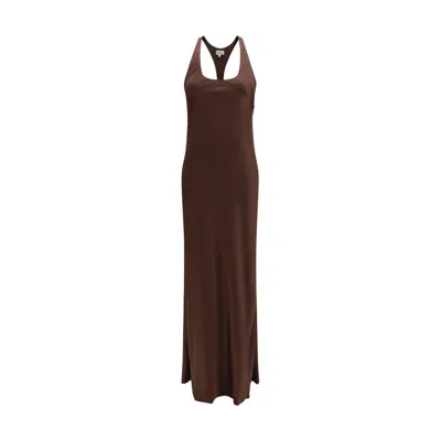 Staud Brown Acetate Casual Dress