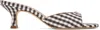 Staud Brown & White Brigitte Mule Heeled Sandals In Dcmc Dark Chocolate