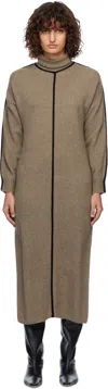 Staud Brown Apres Midi Dress In Msbk Mushroom/black