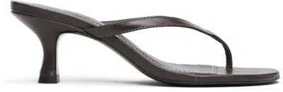 Staud Brown Freja Kitten Heeled Sandals