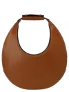 Staud Neutrals Moon Crescent-shaped Leather Shoulder Bag In Brown
