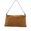 Staud Wally Logo Debossed Shoulder Bag In Brown