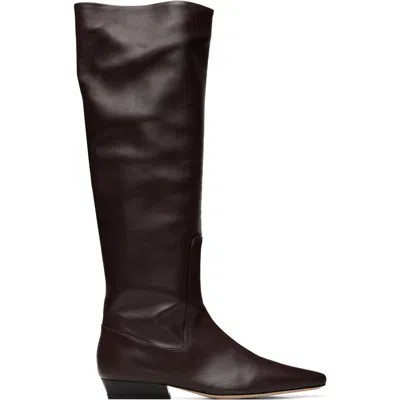 Staud ブラウン Wally フラット ロングブーツ In Brown