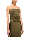 Staud Zippered Tube Top In Woodland