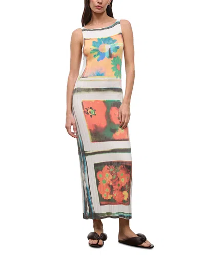 Staud Bryn Textured Dress In Multi
