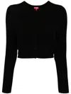 Staud Button-down Cashmere Cardigan In Schwarz
