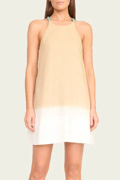 STAUD CABO LINEN DRESS IN DESERT TIE DYE