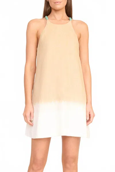 Staud Cabo Linen Dress In Desert Tie Dye In Multi