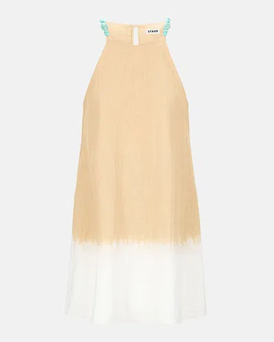 Staud Cabo Tie-dye Linen Dress In Desert Tie Dye