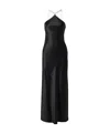 Staud Women's Cadence Imitation Pearl-embellished Satin Maxi Dress In Black