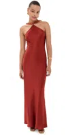Staud Cadence Dress In Rust In Rust