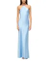 Staud Cadence Beaded Satin Gown In Azure