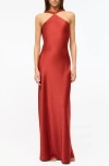 Staud Cadence Dress In Rust In Rust