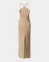 Staud Cadence Embellished Satin Maxi Dress