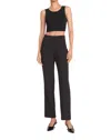 Staud Caleb Straight Leg Pant In Black In Black