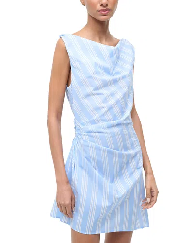 Staud Callie Mini Dress In Blue