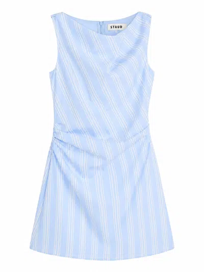 Staud Callie Mini Dress In Blue