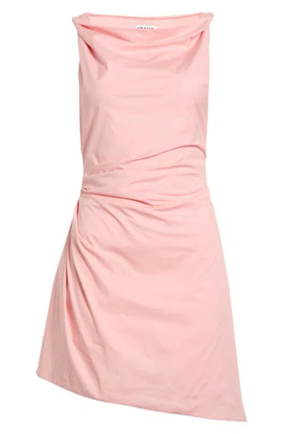 Staud Callie Sleeveless Stretch Cotton Minidress In Pink