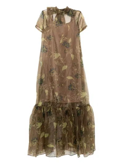 Staud Calluna Dress In Brown