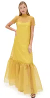 Staud Calluna Dress Chartreuse