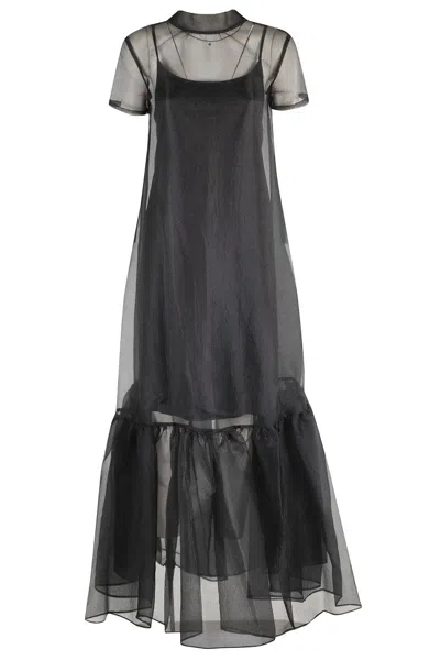 Staud Calluna Long Dress In Black