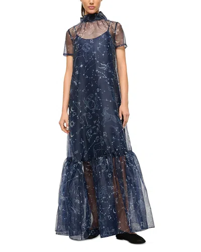 Staud Calluna Zodiac Dress In Zodiac Constellation