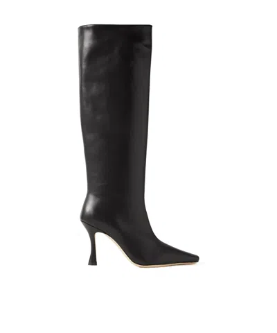 Staud Cami Leather Knee Boots In Black