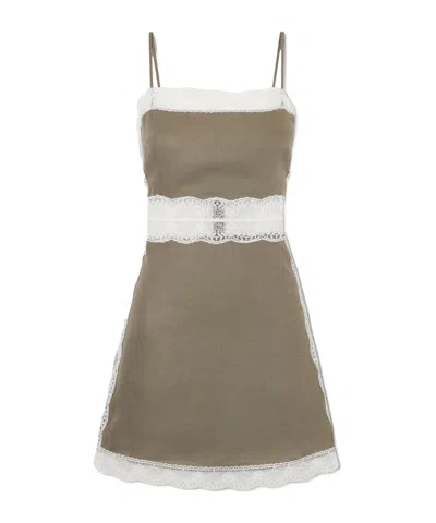 Staud Cami Mini Dress In Gray