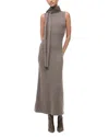Staud Canal Sleeveless Merino Wool Midi Dress In Gray