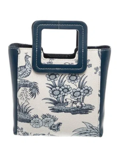 Pre-owned Staud Canvas Shirley Bag In Blue