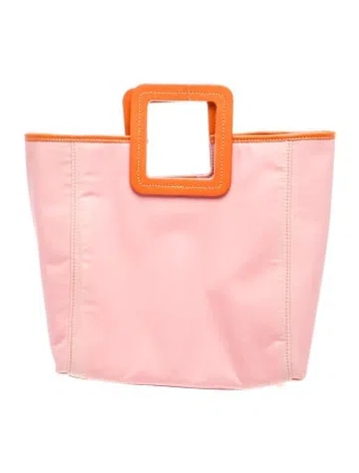 Pre-owned Staud Canvas Top Handle Bag In Pink