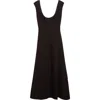 Staud Cap Sleeve Midi Dress In Black