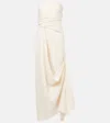 Staud Caravaggio Draped Linen Maxi Dress