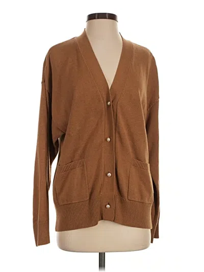 Pre-owned Staud Cardigan Sweater In Brown