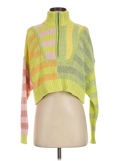Pre-owned Staud Cardigan Sweater In Green
