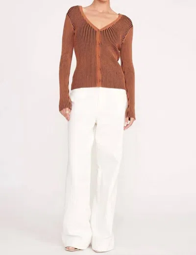 Staud Cargo Sweater In Black/tan In Multi